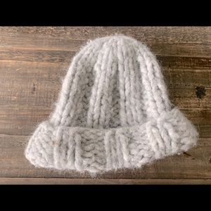 Acne alpaca jewel braided wool hat